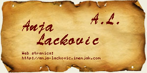 Anja Lacković vizit kartica
